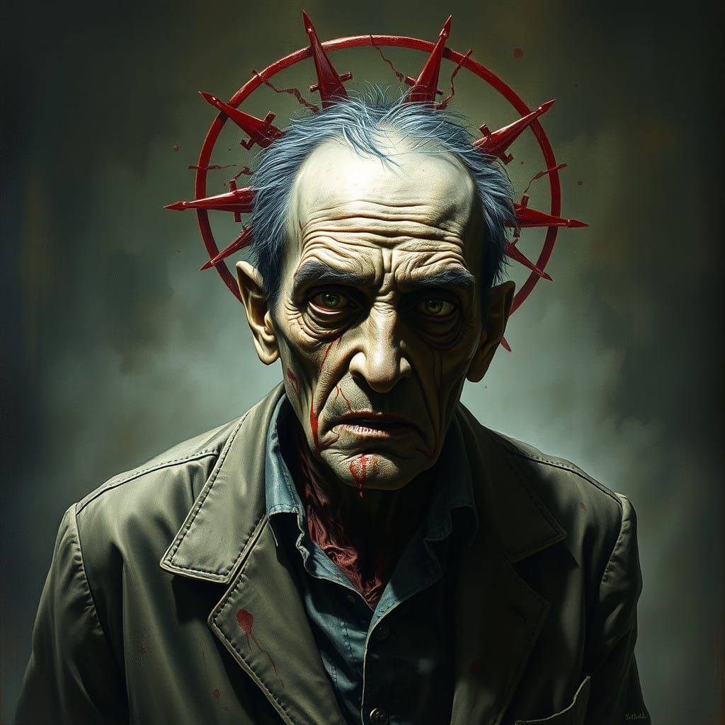 Zombie Robert De Niro in Tattered Taxi Driver Attire