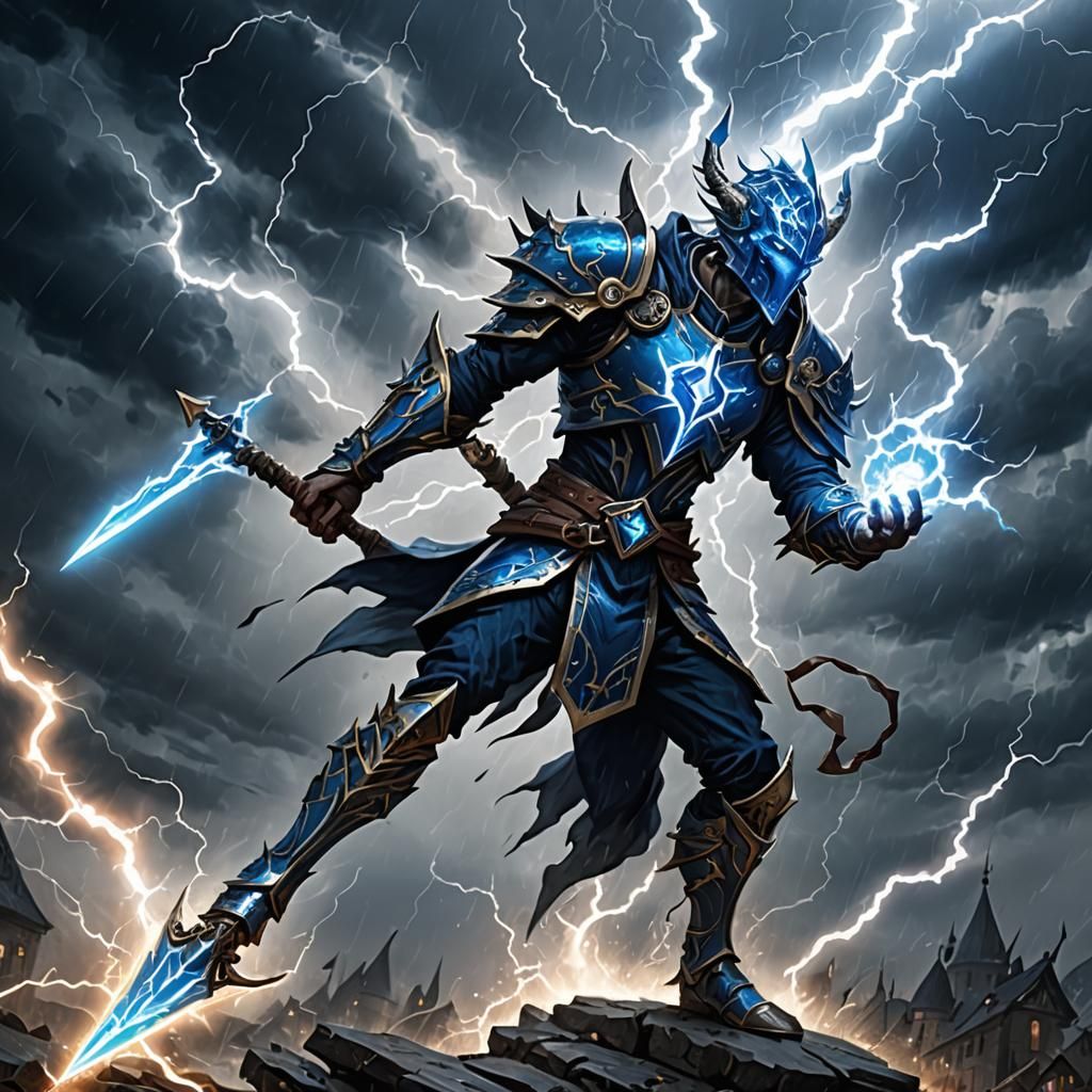 Lightning-Imbued Halberd Weapon Design for DnD 5e