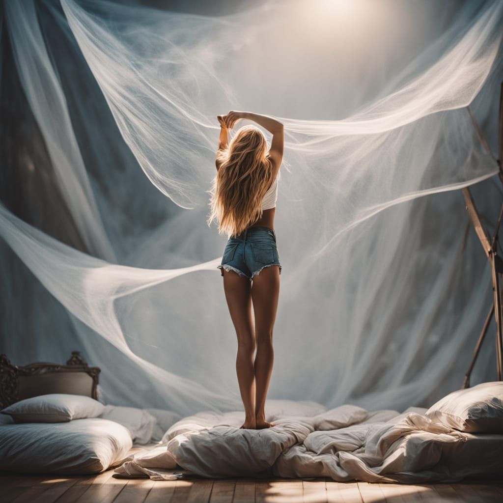 Cozy Bedroom Scene in Hyper-Realistic Digital Photography