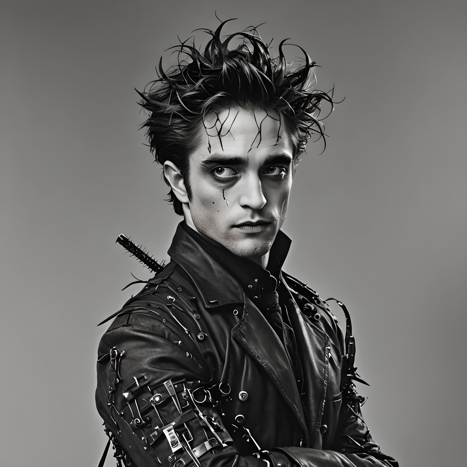 Celebrity as Edward Scissorhands Portrait