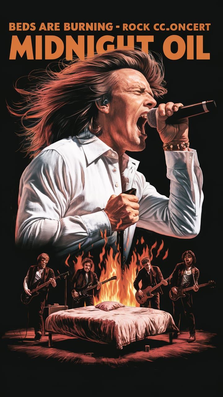 Burning Bed Rock Concert Poster