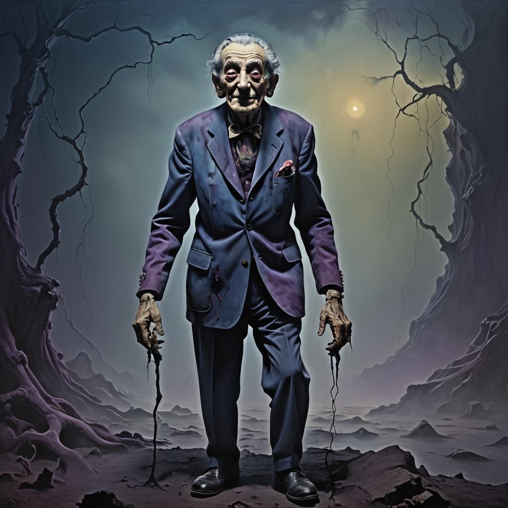 Surreal Decomposition: A Dark Fantasy Portrait