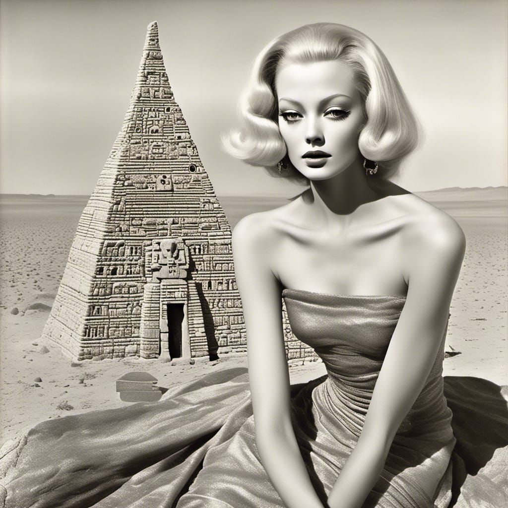 Marilyn Monroe and Aliens Build Egyptian Pyramid