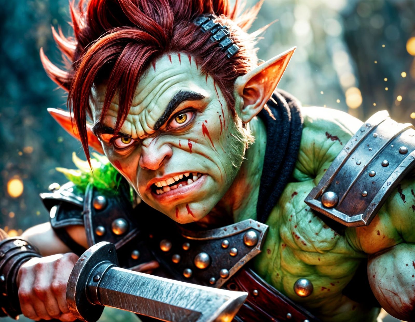 Barbarian Abomination with Bloody Sword