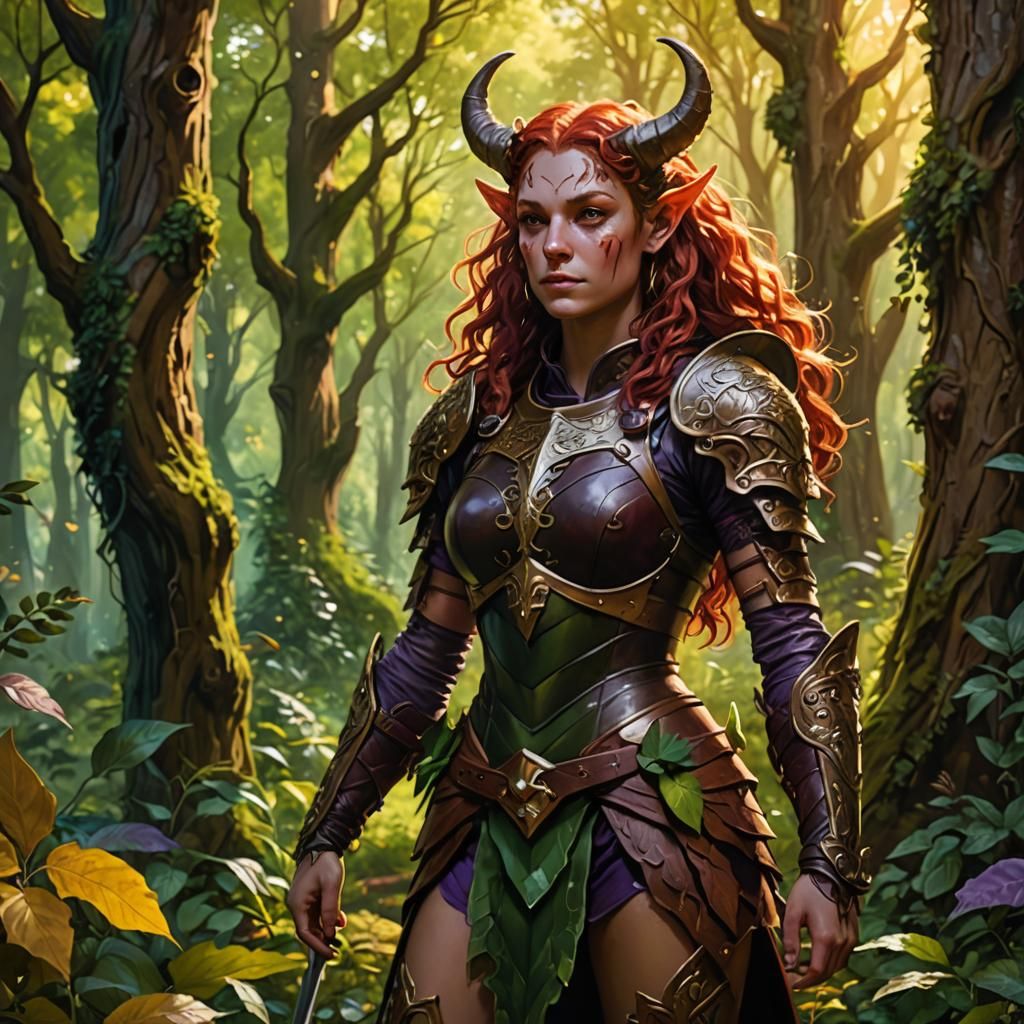 Satyr in Fey Forest: Fantasy Illustration