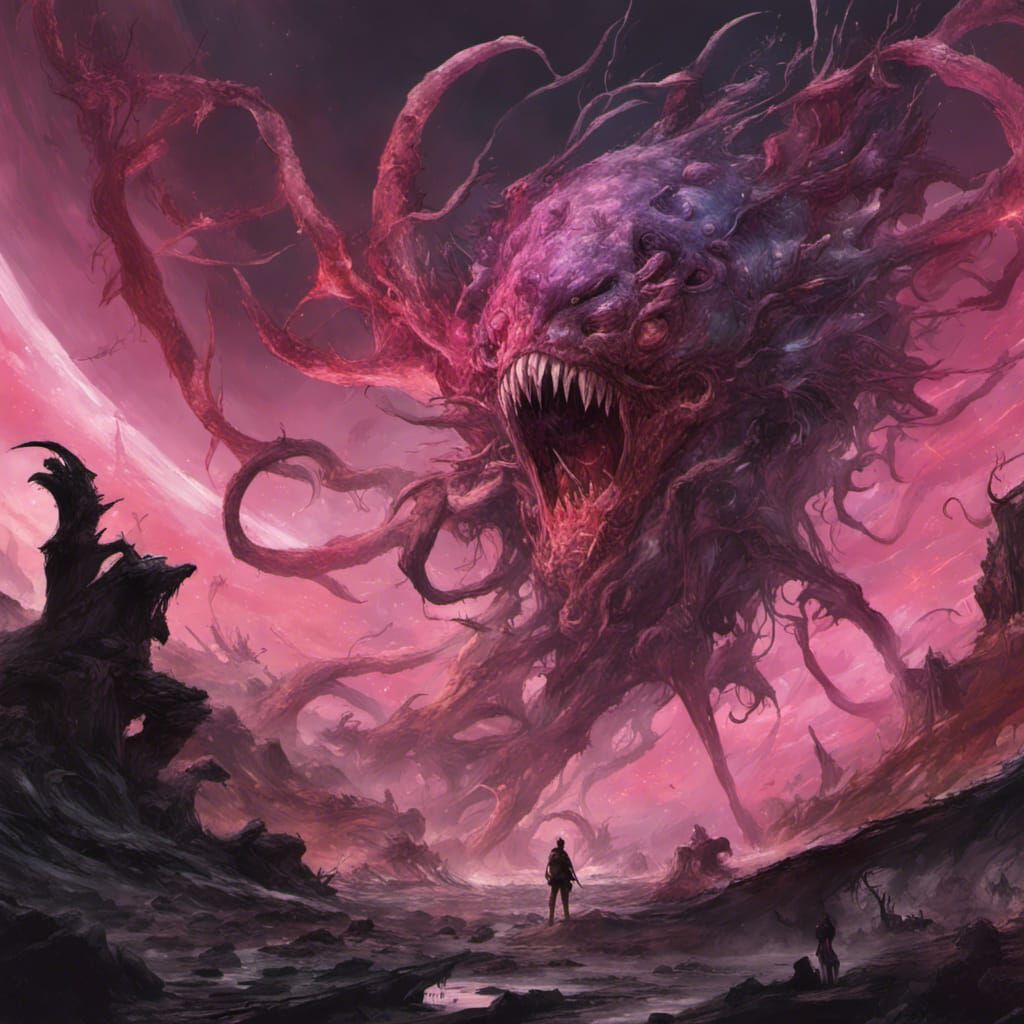 Eldrazi Monster Consuming Reality in Digital Art