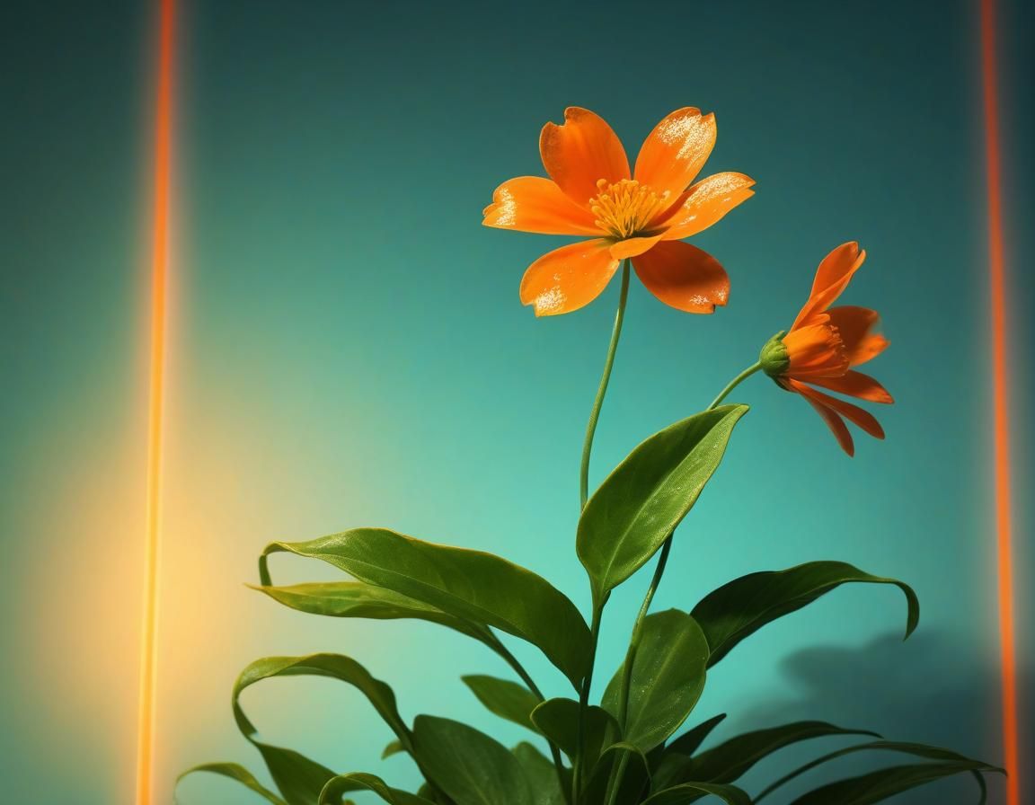 Ethereal Floral Art in Abstract Surreal Style