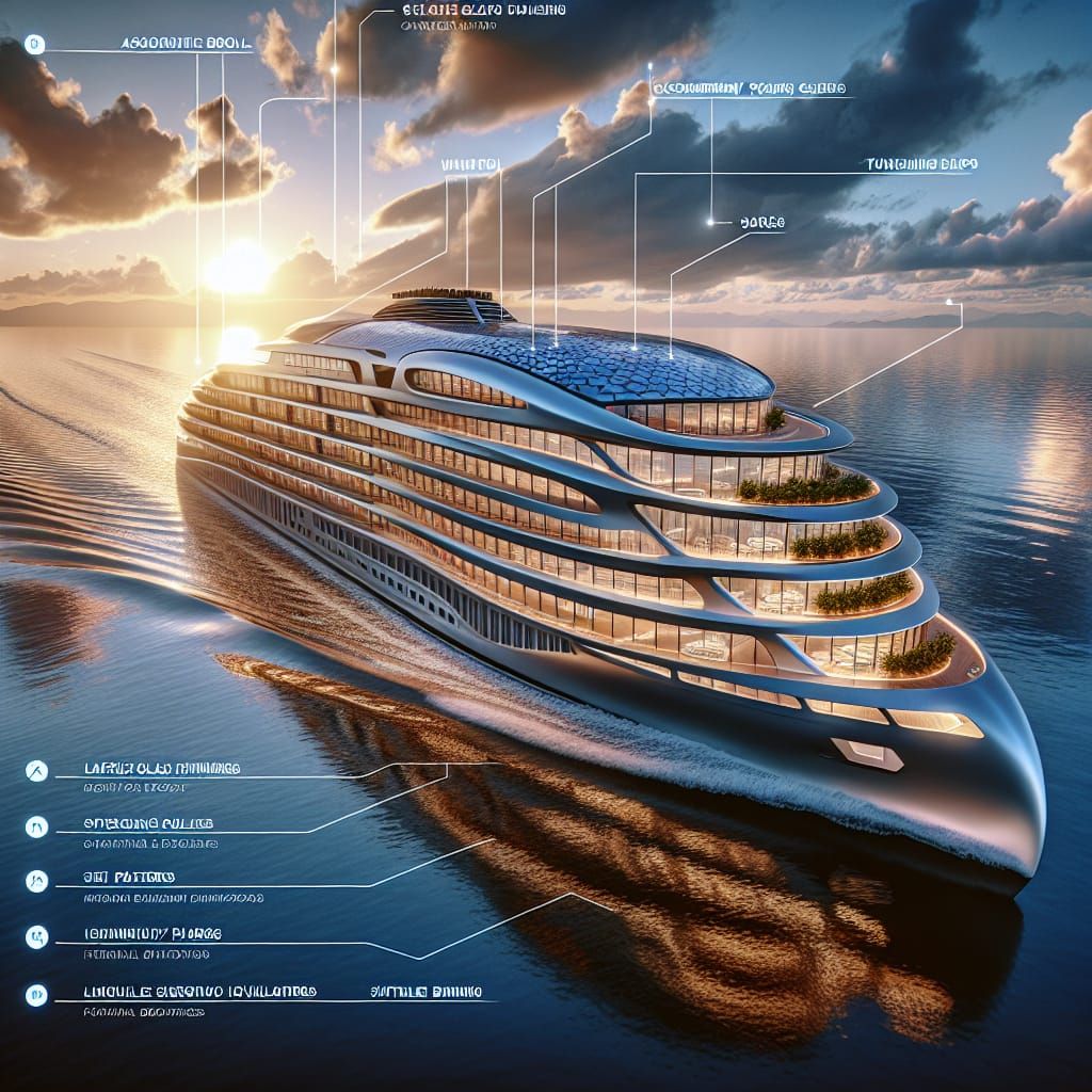 Sleek Luxury Cruise Ship Blends Modern Engineering with Eleg...