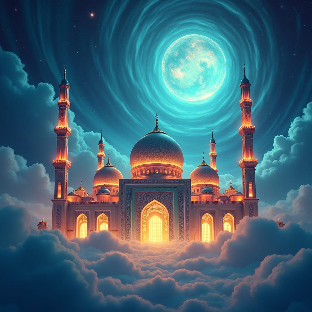 Ethereal Mosque in Arabian Nights Vortex