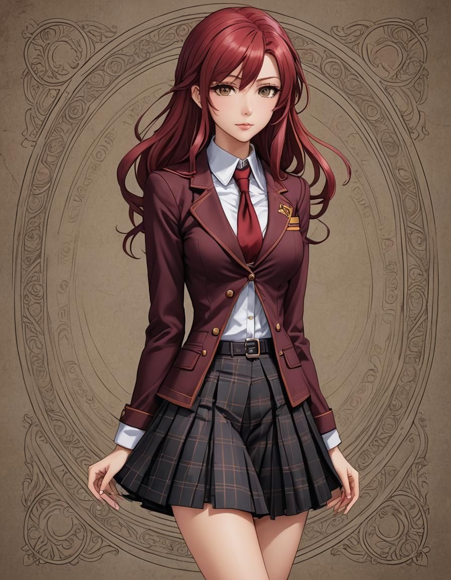 Anime Girlfriend in Isekai Fantasy Style