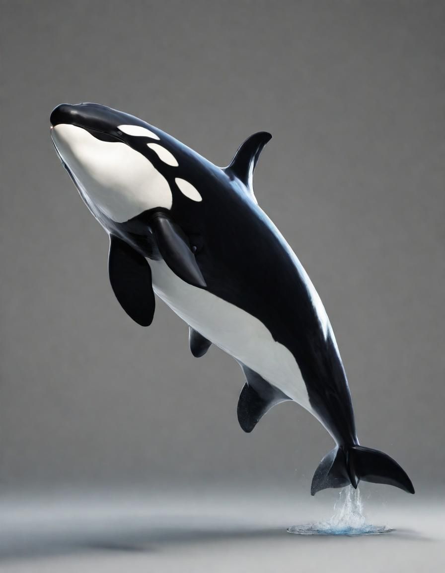 Orca Side View: Full Body Detailed Illustration