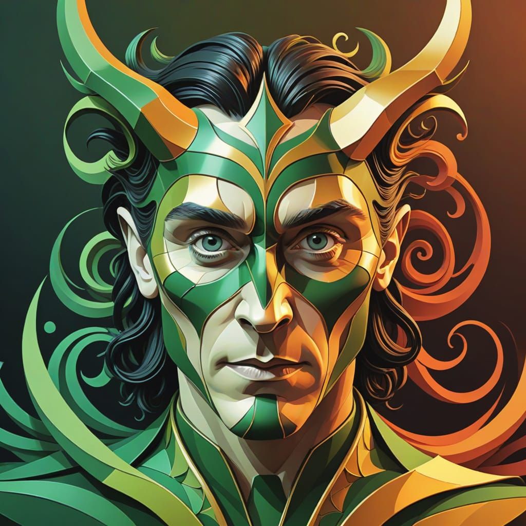 Abstract Loki Vector Fractal Art