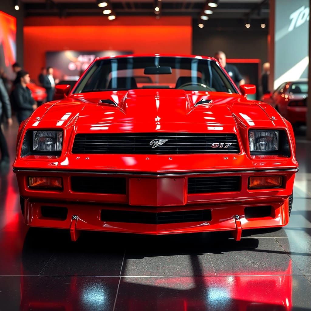 Stunning Red 1981 Car Model in Detailed Matte Painting