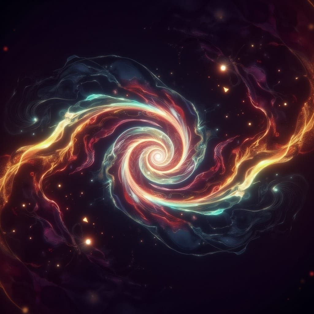 Iridescent Plasma Maelstroms in Cloisonne Style