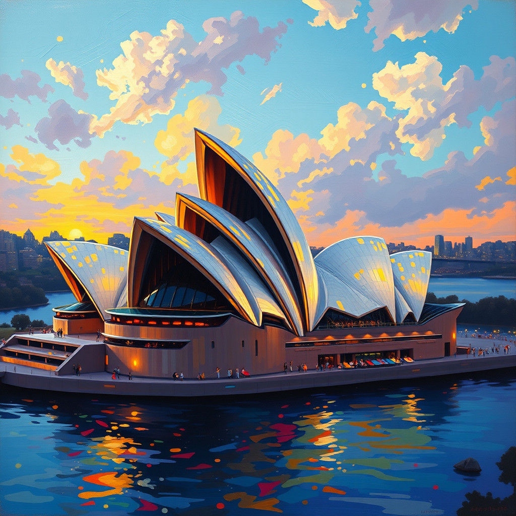 Sydney Opera House: Iconic Oil Painting in Unreal Engine