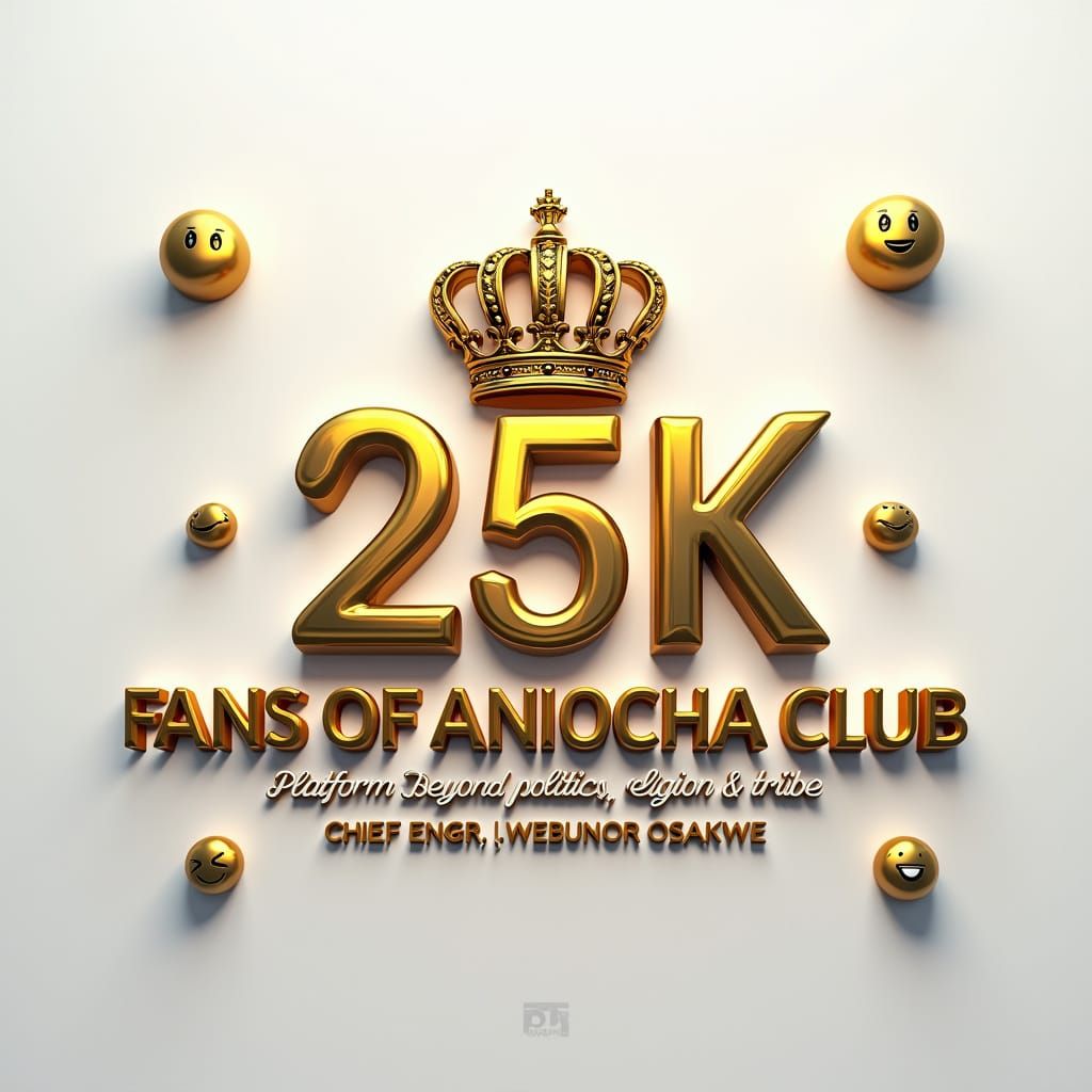 Luxurious 3D Logo in Metallic Gold and White