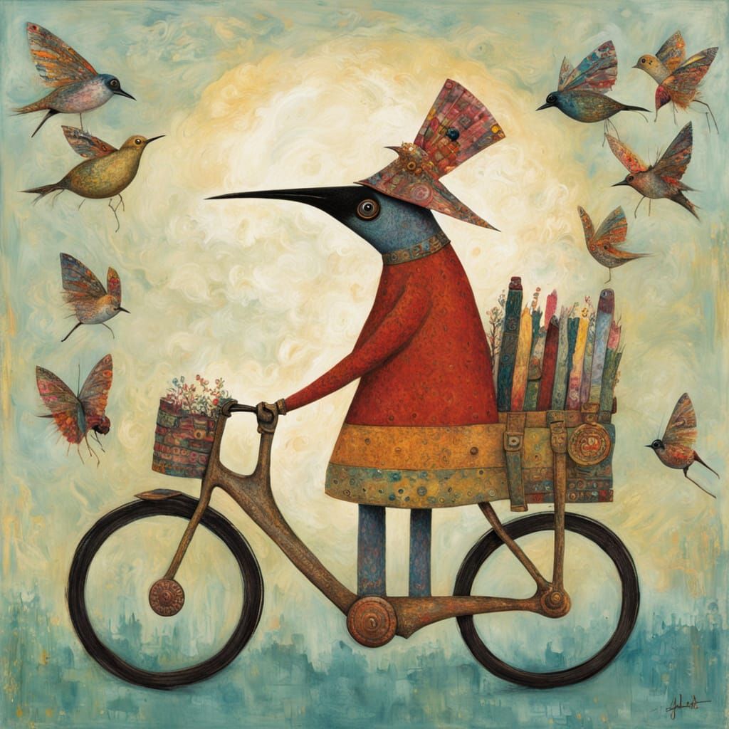 Whimsical Alebrije Wanderer Folk Art