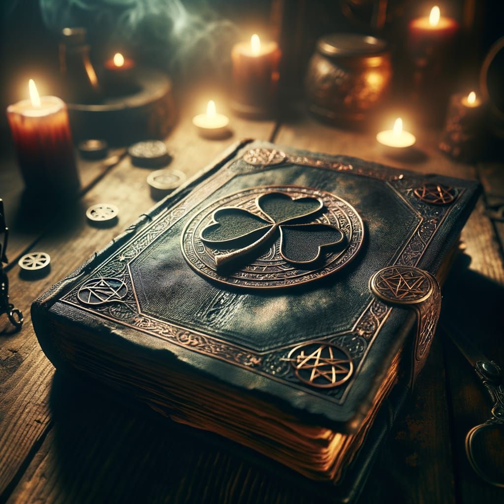 Mystical Grimoire with Ancient Symbols
