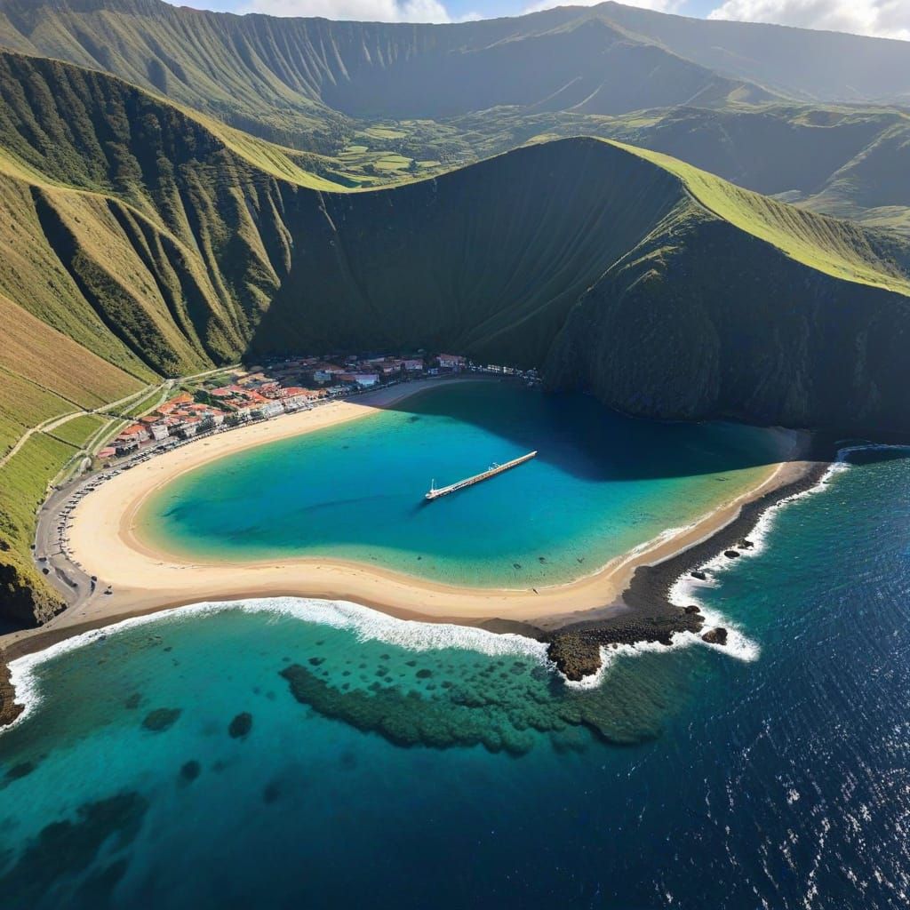 Sunny Hot Azores Landscape
