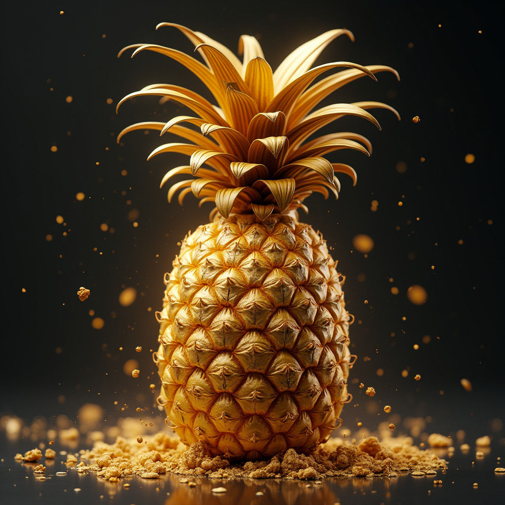 Fantastical Golden Pineapple Concept Art