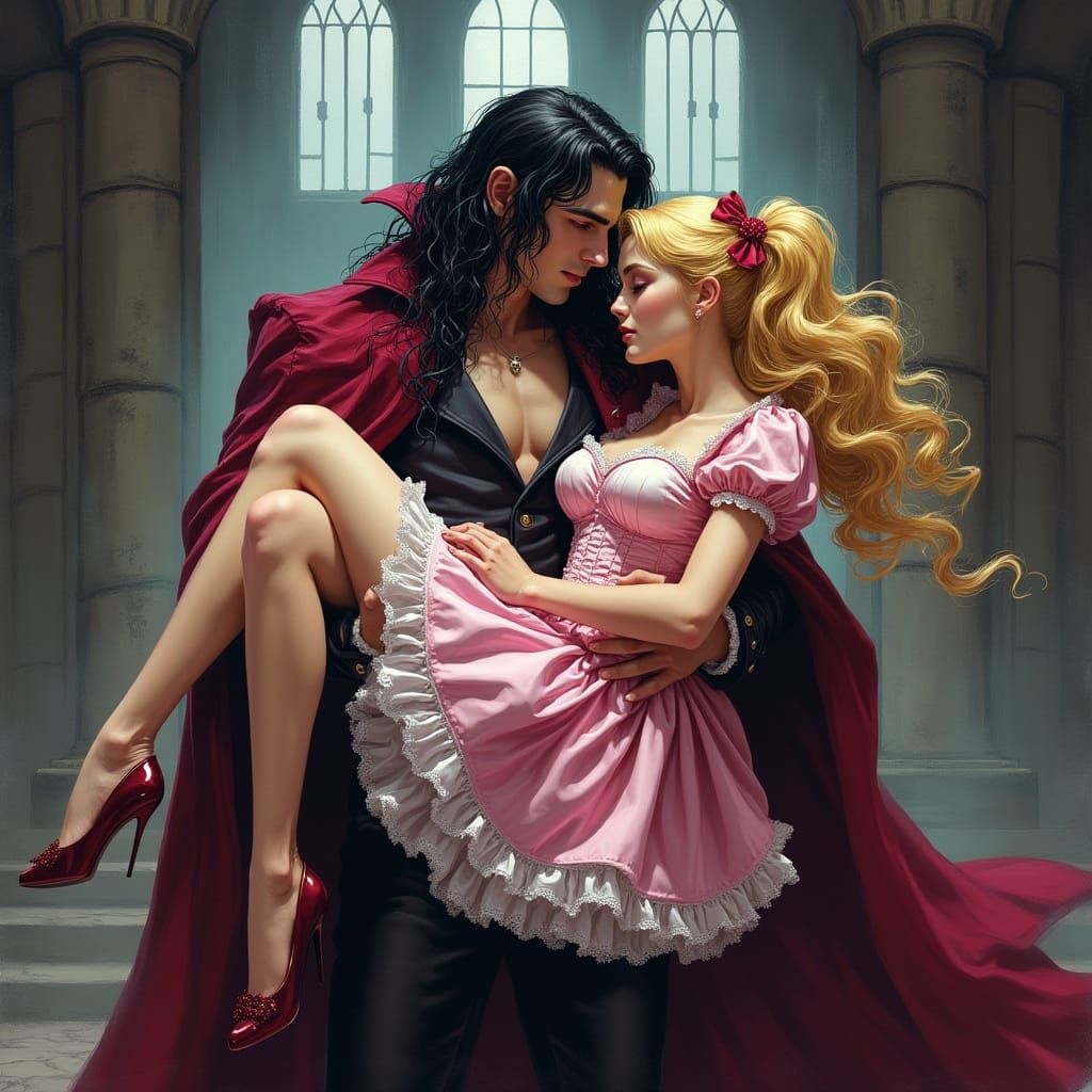 Vampire King Enchants French Maid in Dark Castle