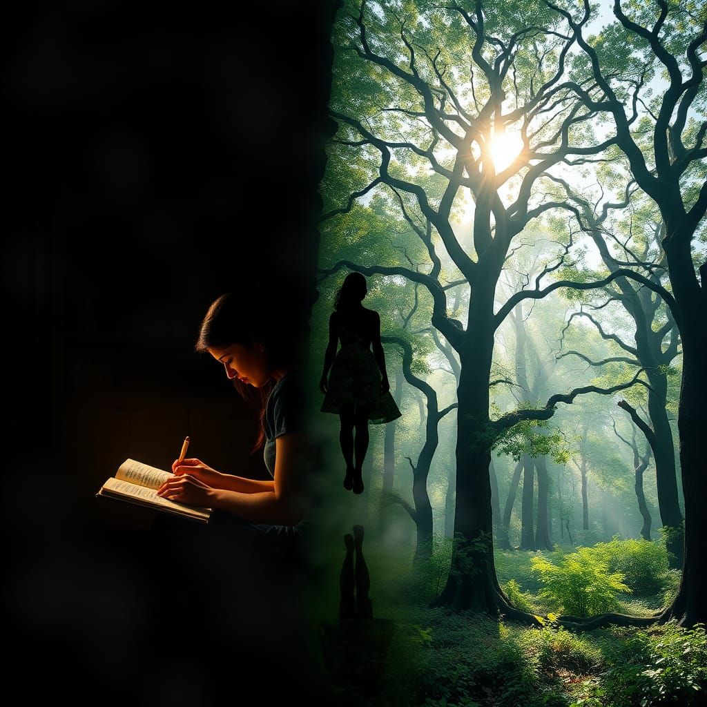 Dreamlike Transition Between Realities in Surreal Style