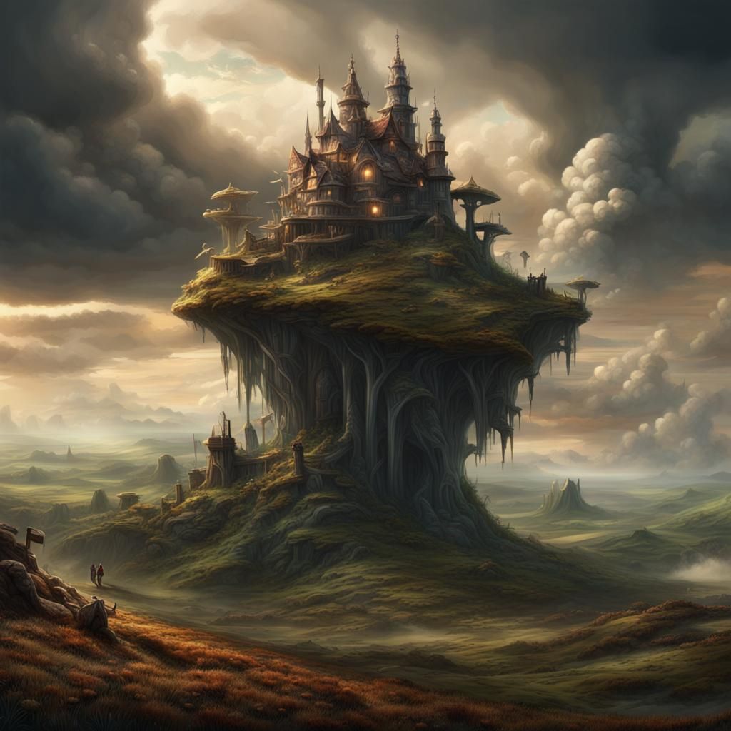 Epic Fungus Knoll Digital Matte Painting