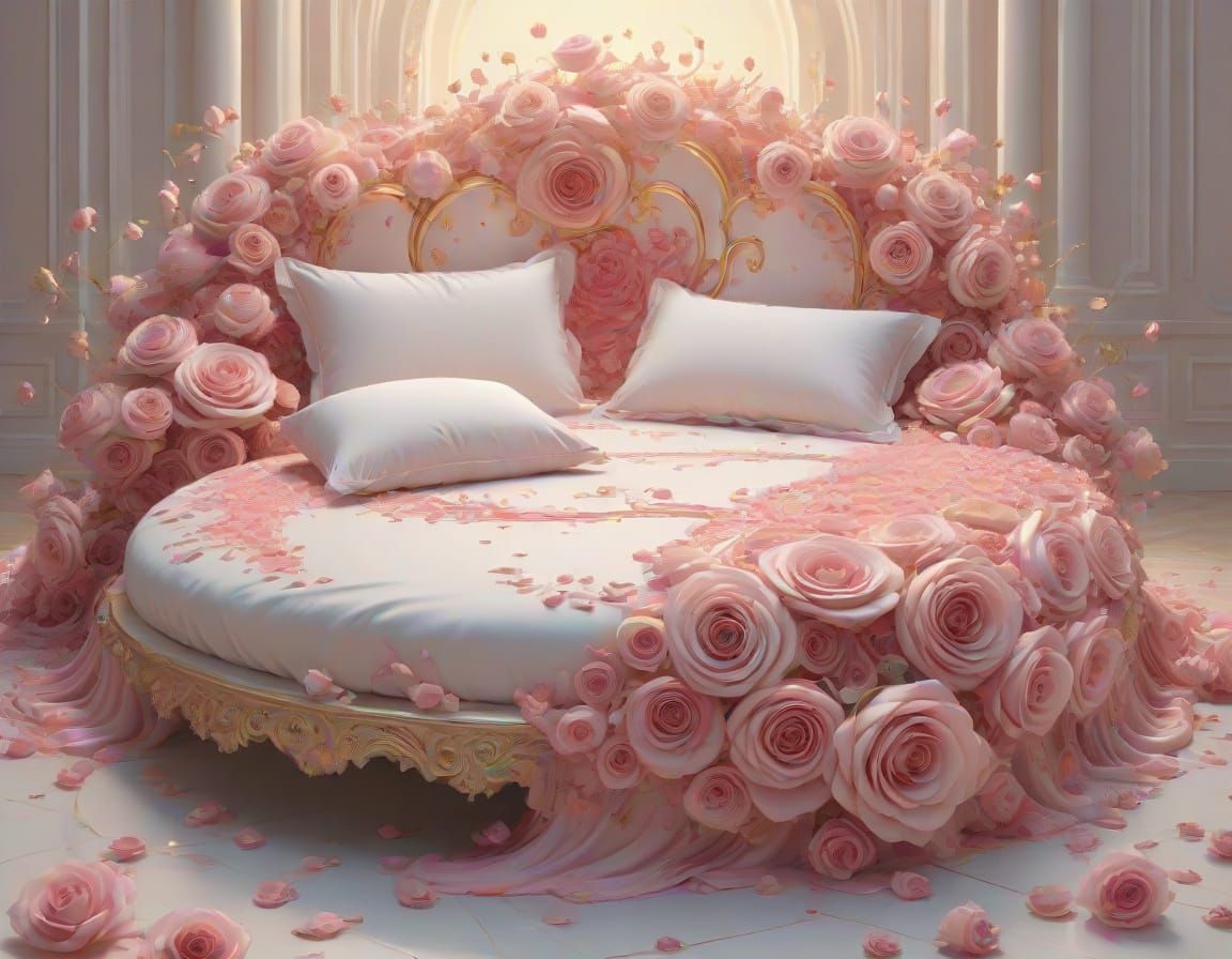 Dreamy Floral Oasis in Vibrant Watercolor Style