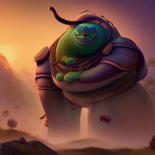 Detailed Matte Painting of Master Oogway