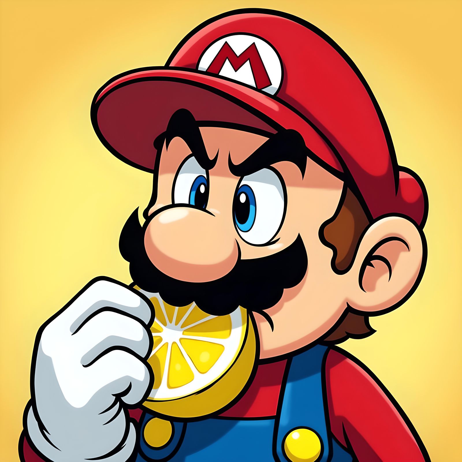 Mario's Sour Face After Lemon Taste Test