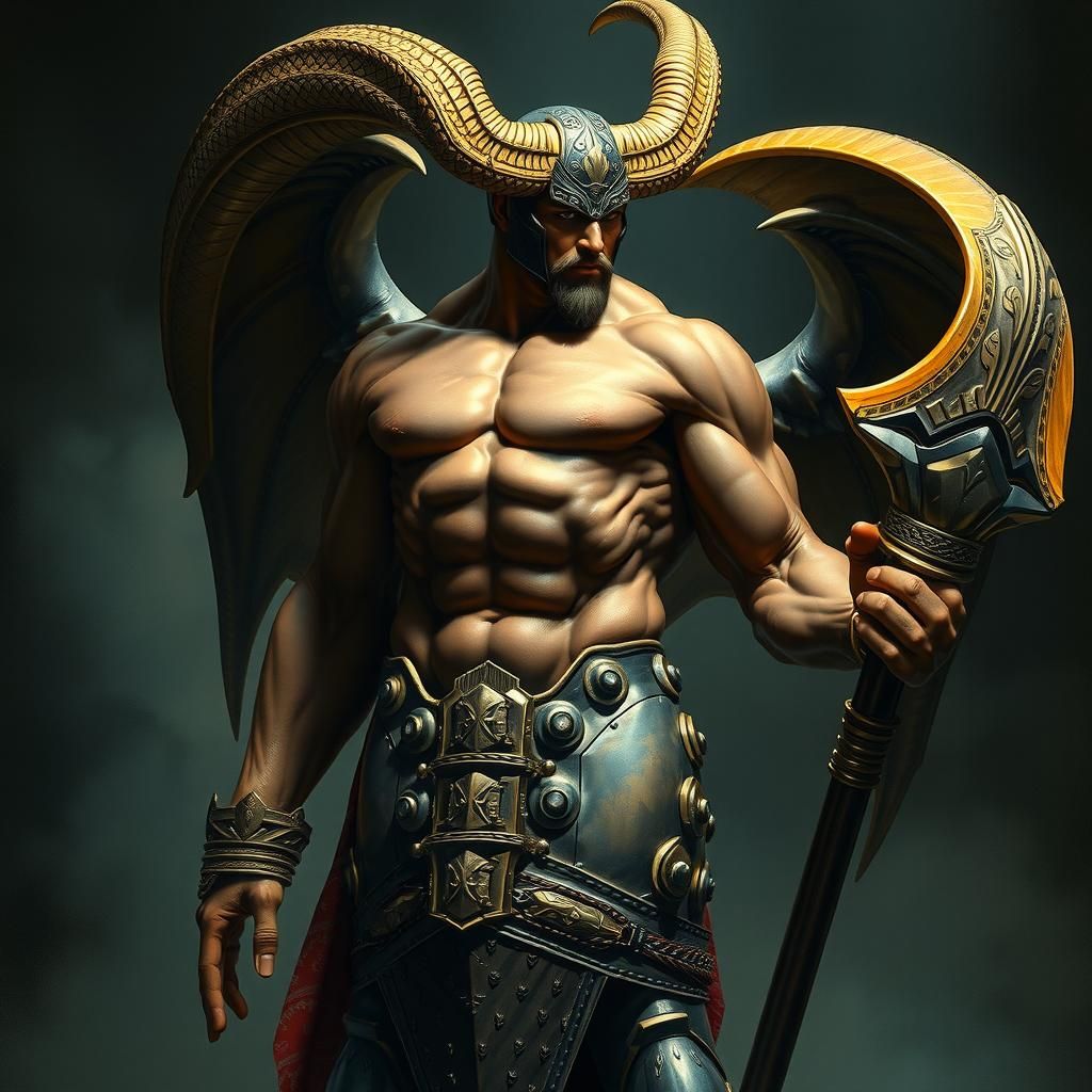 Heavy Metal Chiron Centaur Portrait