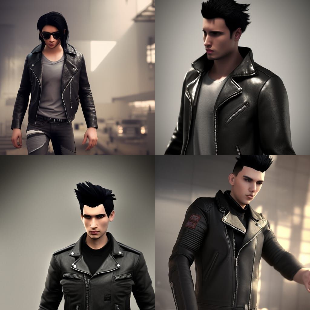 Man in Leather Jacket: 3D Game Cinematic Render