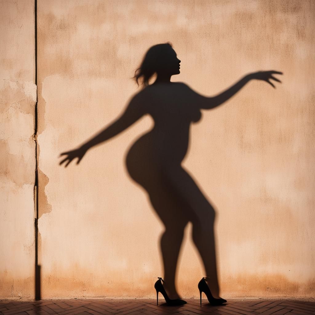 Woman's Shadow Dancing: Professional Photography