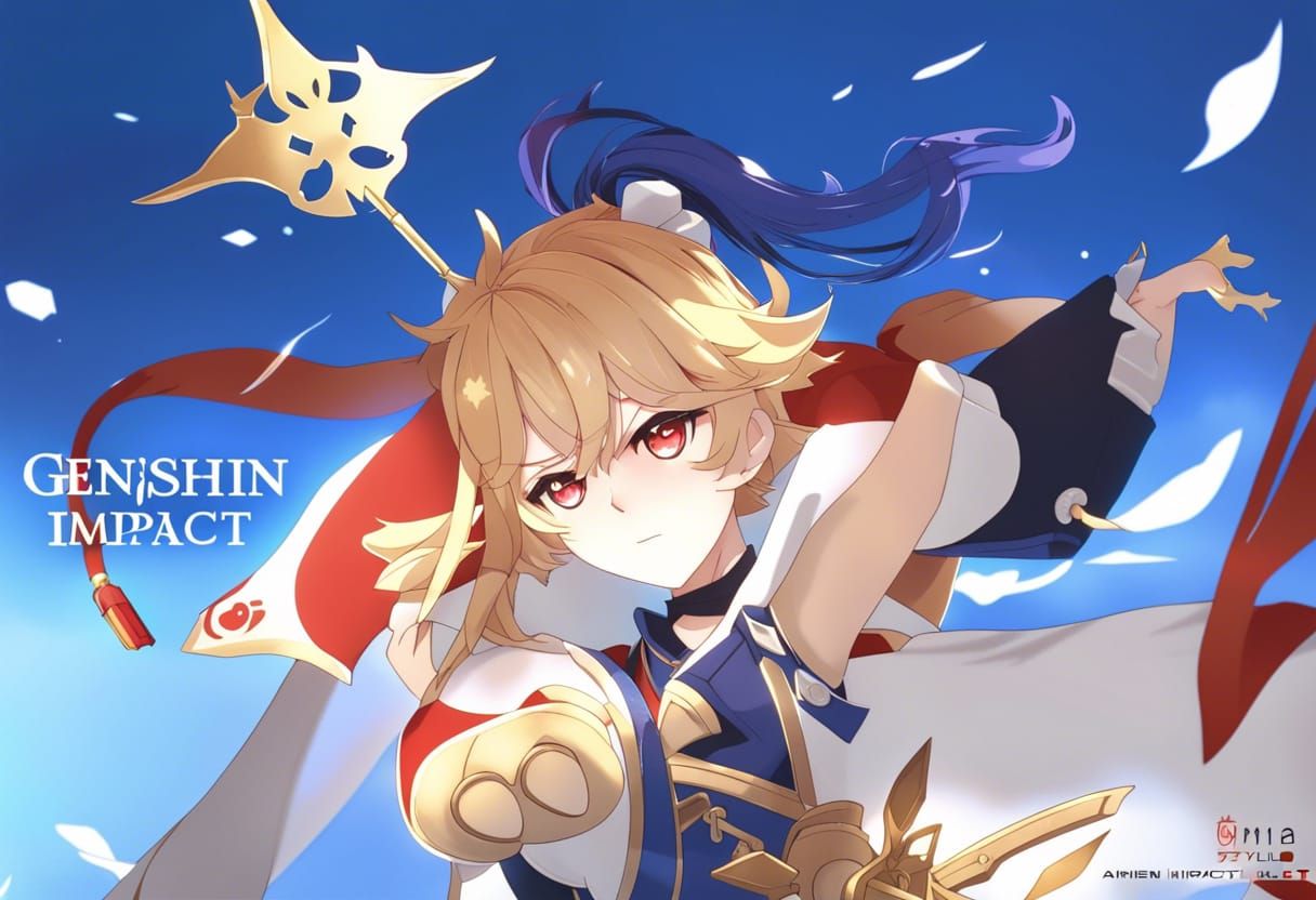 Anime Character in Genshin Impact Style