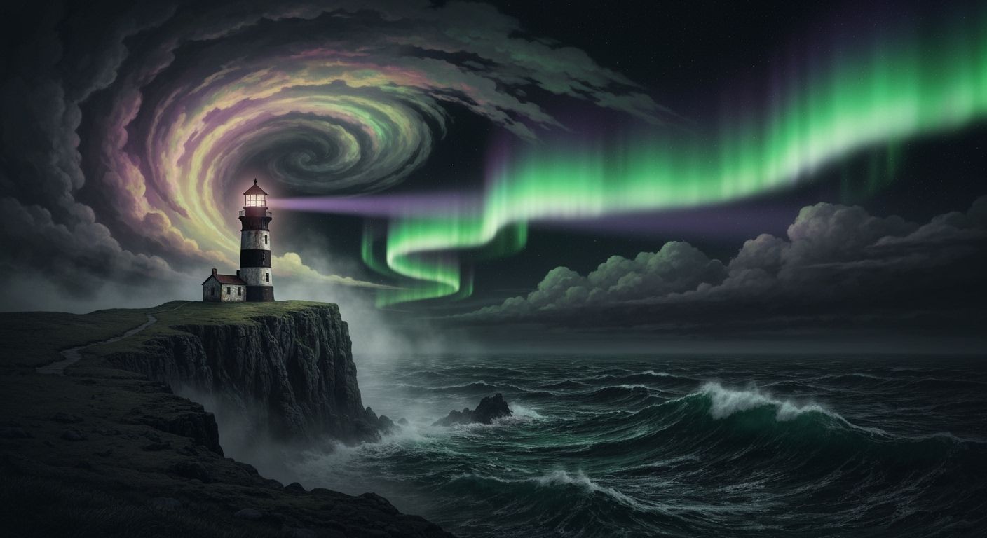 Stormlit Beacon on Jagged Cliffs