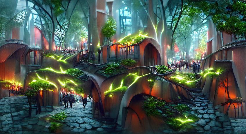 Neon Forest: Dystopian Concept Art