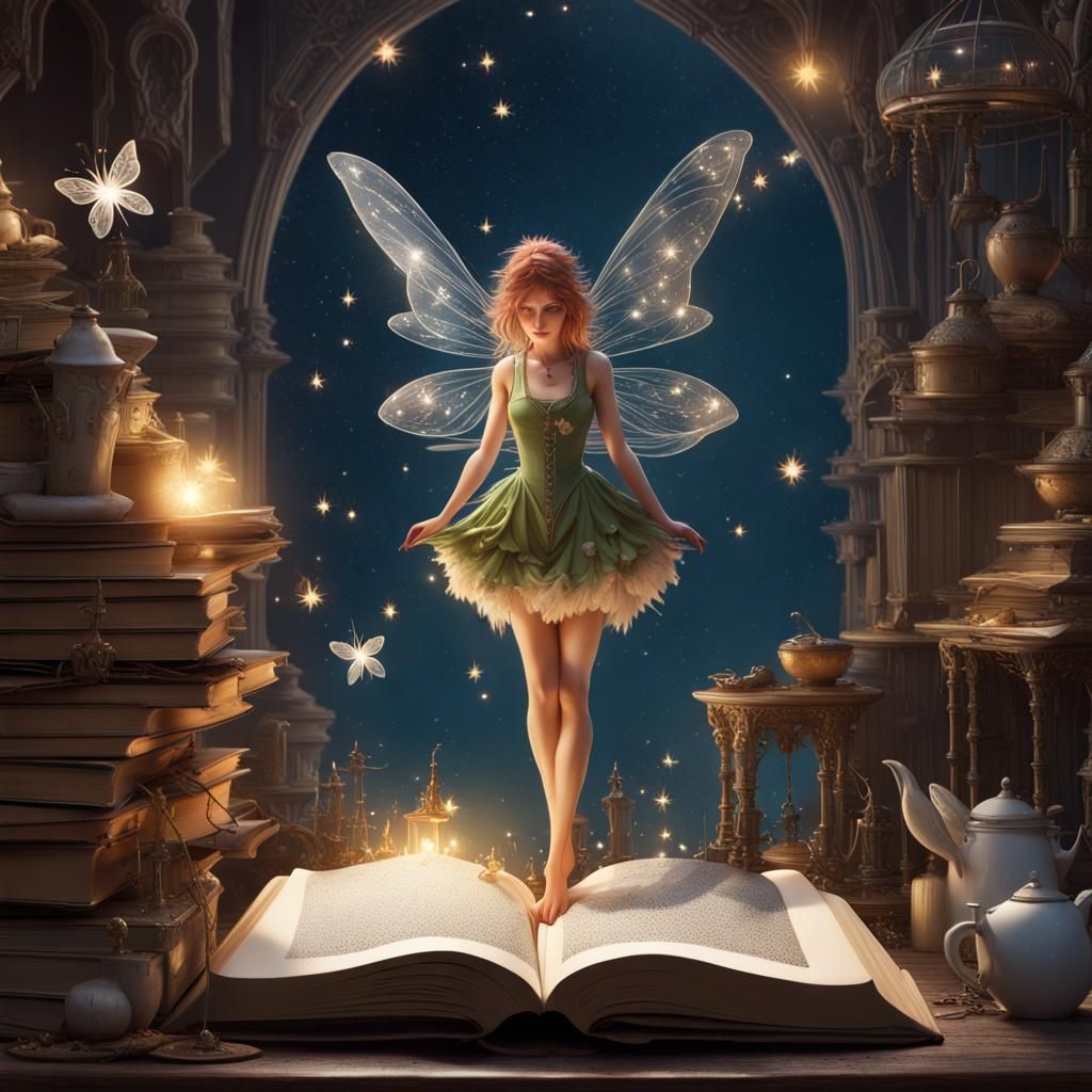 Whimsical Fairy Kingdom Emerges from Open Book