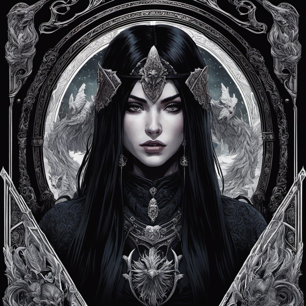 Steampunk Monster Hunter in Graveyard Portrait