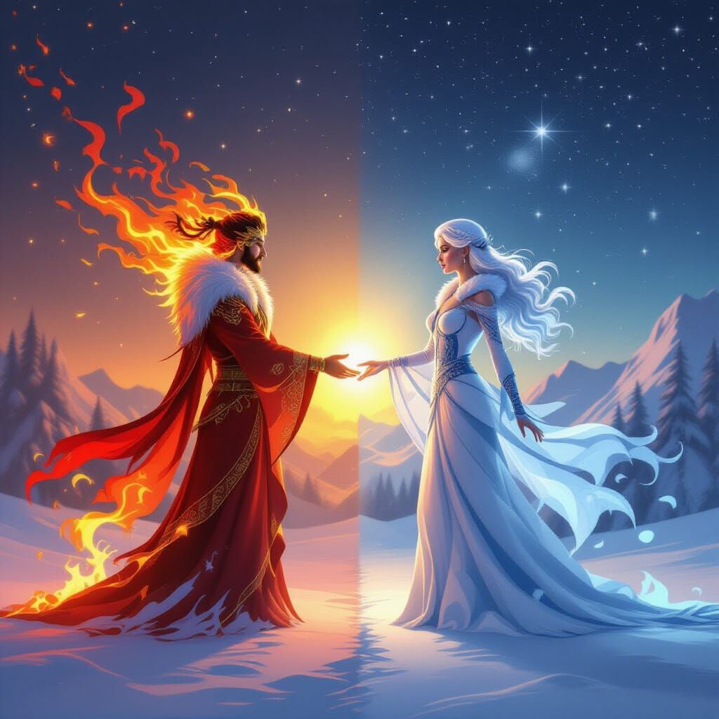 Elemental Harmony: Fire and Ice in Balance
