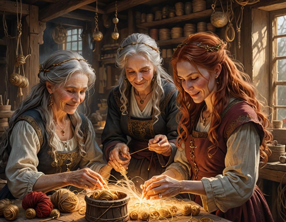 Spinning the thread of magic.