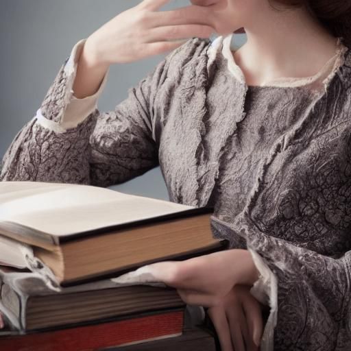 Renaissance Lady with Book in Candlelight, Soft Focus