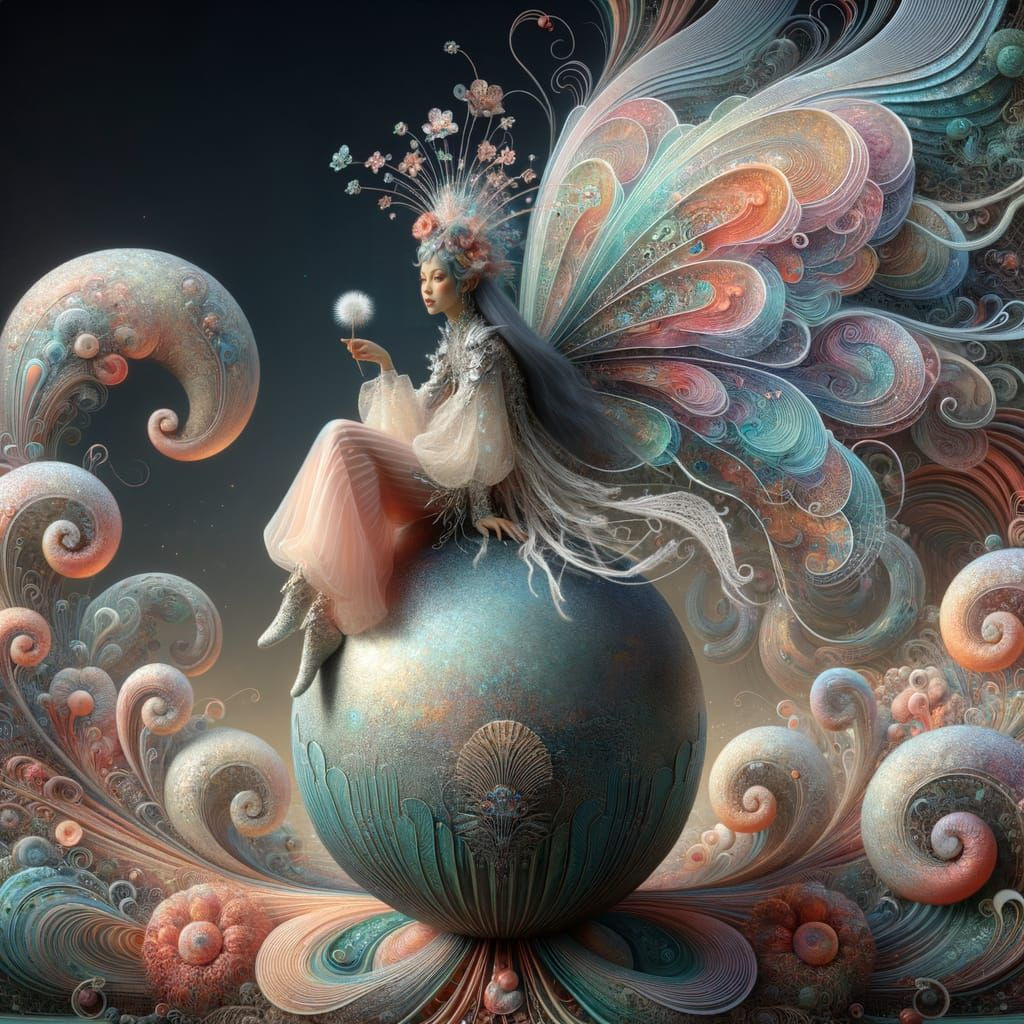 Whimsical East Asian Fairy in a Dreamlike Atmosphere