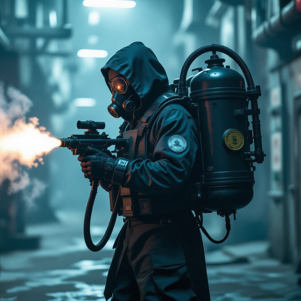 Demonic Figure with Infernal Frost Sprayer