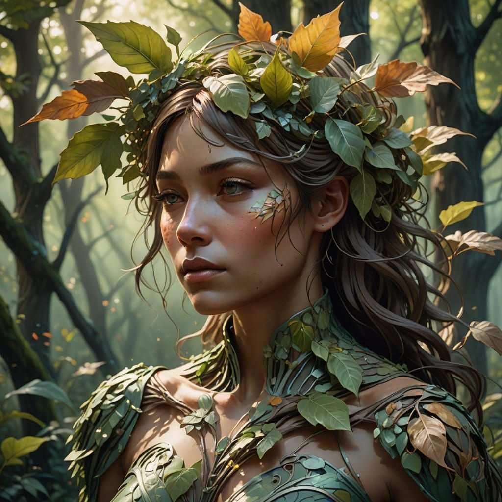 Surreal Human Blends Into Nature in Muted Tones