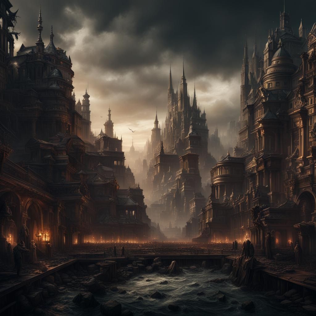 Dramatic Digital Painting of Evil Concept