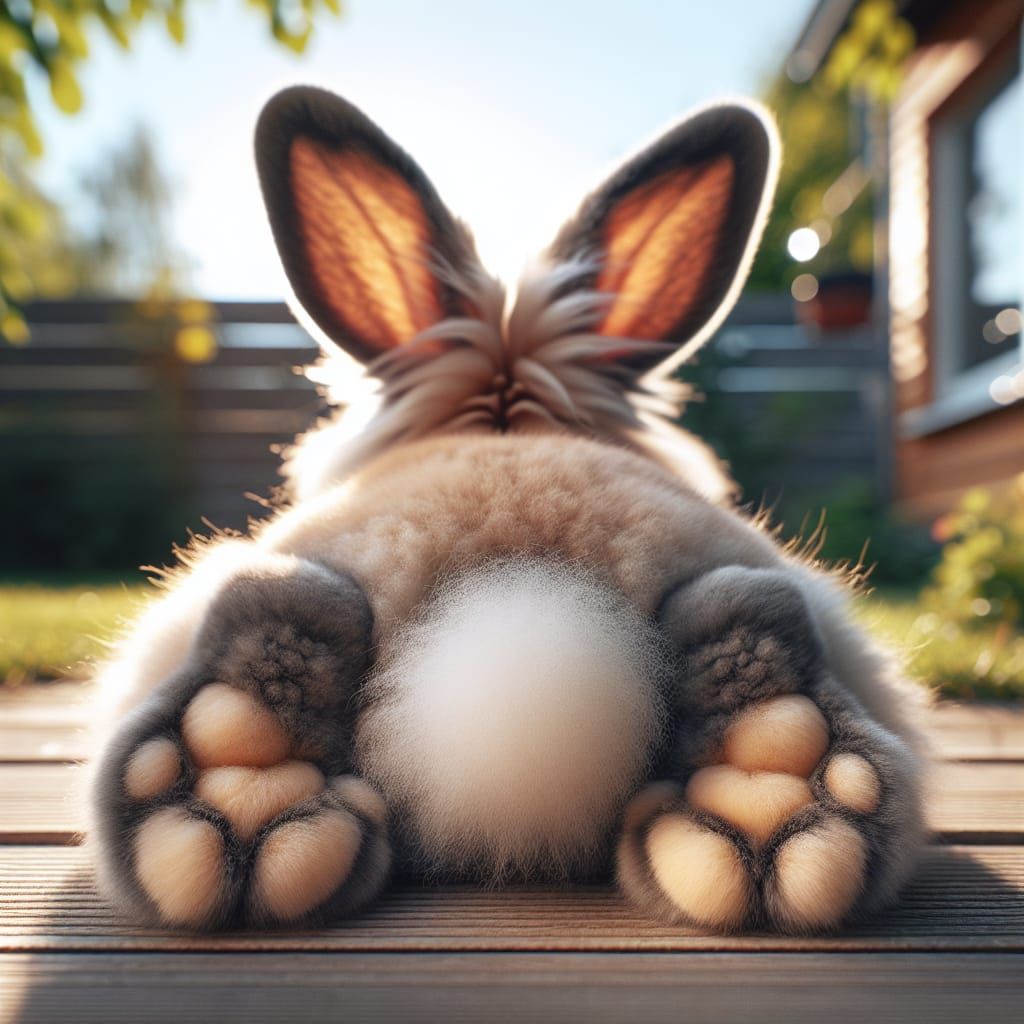 Rabbatockulous: 
the ridiculously cute view of a bunny's 'tocks!!