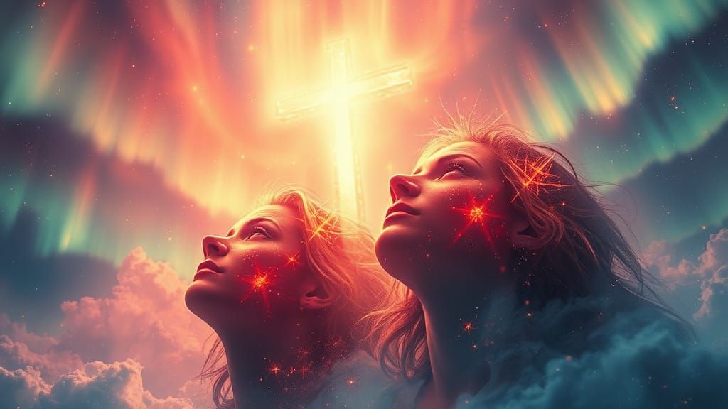 Ethereal Souls Amidst Celestial Convergence