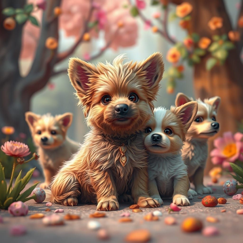 Surreal Whimsy of Fantastical Canine Realm