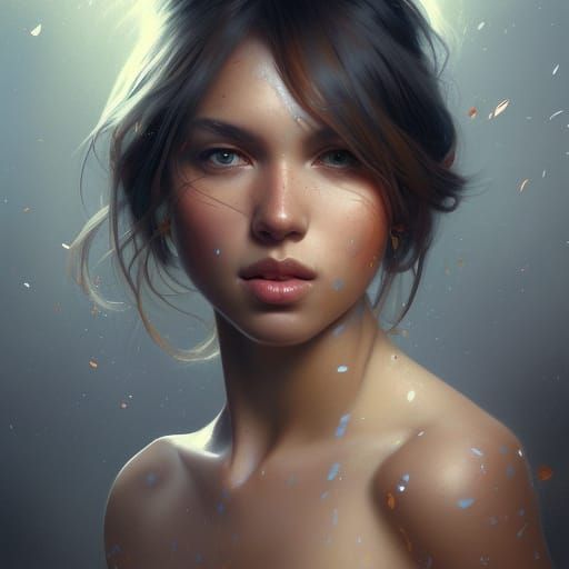 Girl with Brown Eyes: Hyperdetailed Art Portrait