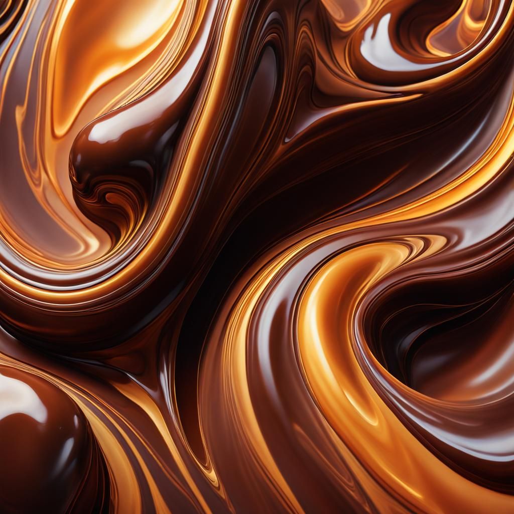 Surreal Chocolate Lamp Design in Oil Painting Style